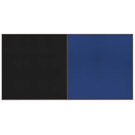 United Visual Products Enclosed Corkboard, 1 Door, 72"x36", 4" Fra UV3411-GOLD-BLSPRU